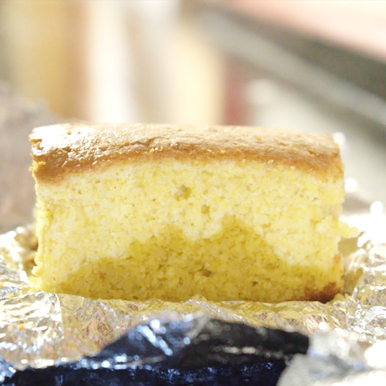Moist vanilla pound cake with a rich flavor.